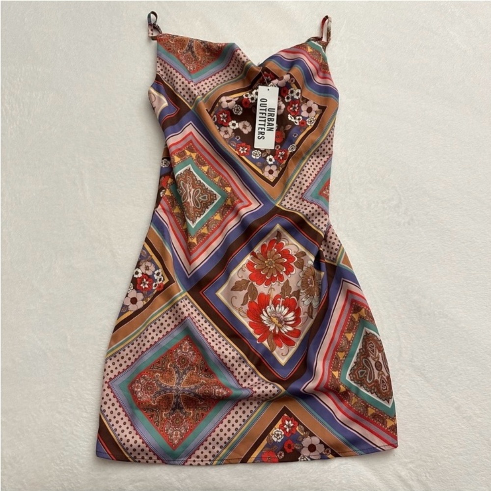 Urban Outfitters Mallory Cowl-Neck Slip Dress